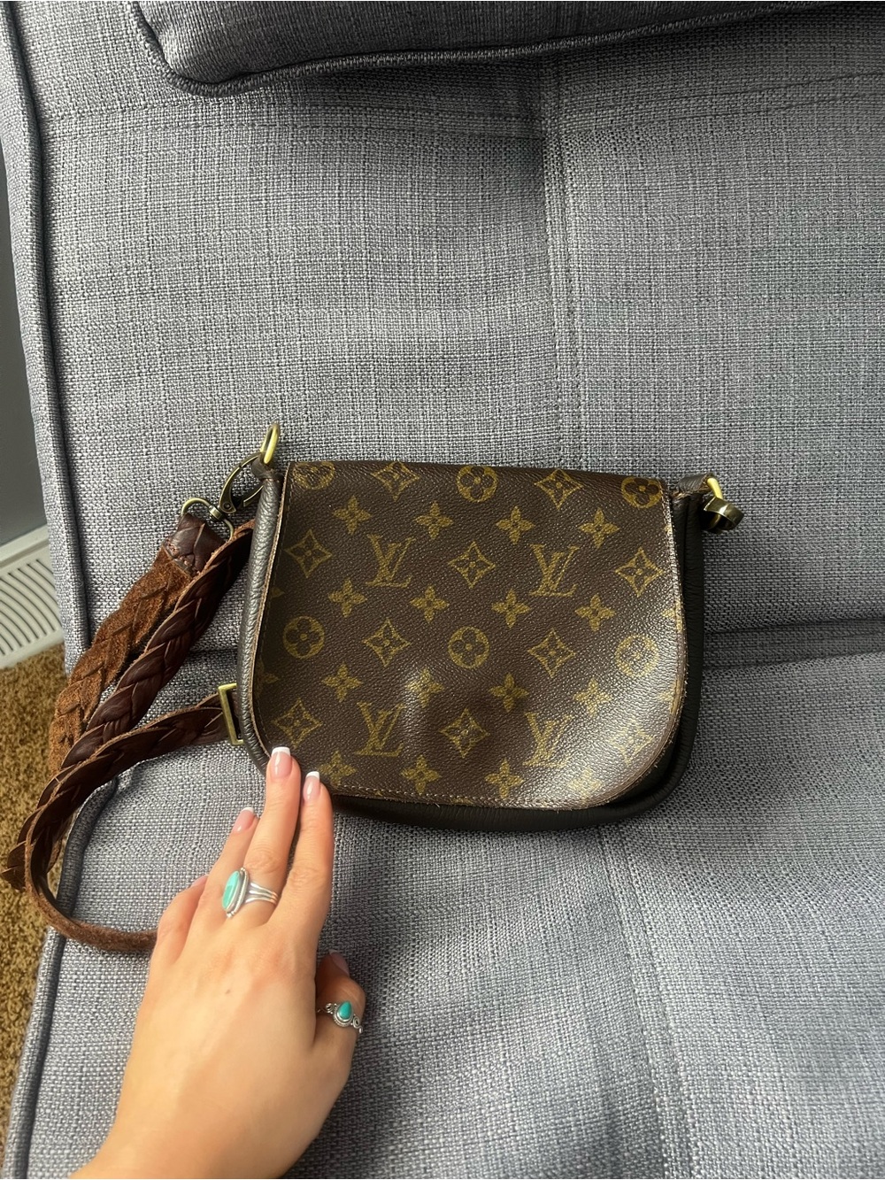 Louis Vuitton Monogram Brown Crossbody with Braided Strap
